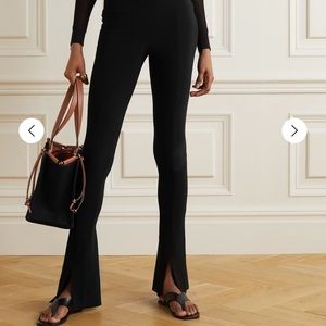 Norma Kamali spat-stretch jersey flared leggings